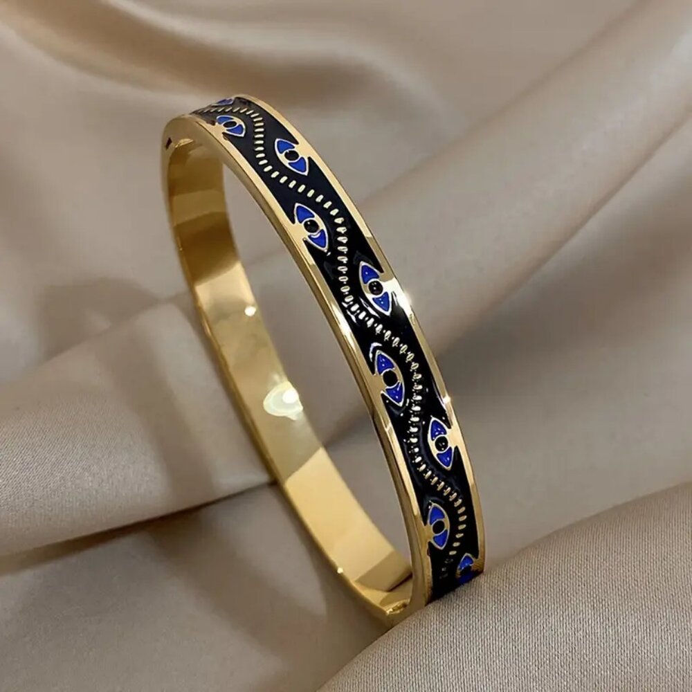 NEW! BOHO Evil EYE Protection STAINLESS BRACELET - Picture 4 of 4